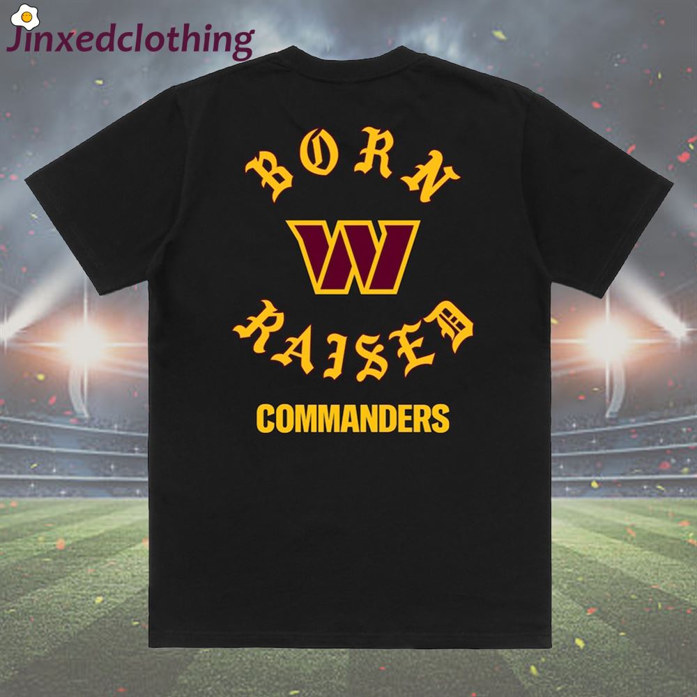 Official Washington Commanders Born X Raised T-shirt 